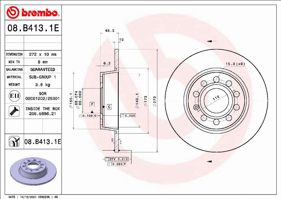 Brembo KT08025 - Дисковый тормозной механизм, комплект autospares.lv
