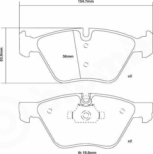 Brembo 07.B314.34 - Комплект высокоэффективных тормозных колодок autospares.lv