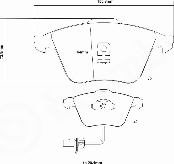 Brembo 07.B314.71 - Комплект высокоэффективных тормозных колодок autospares.lv