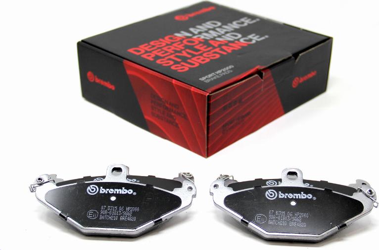 Brembo 07.B315.06 - Комплект высокоэффективных тормозных колодок autospares.lv