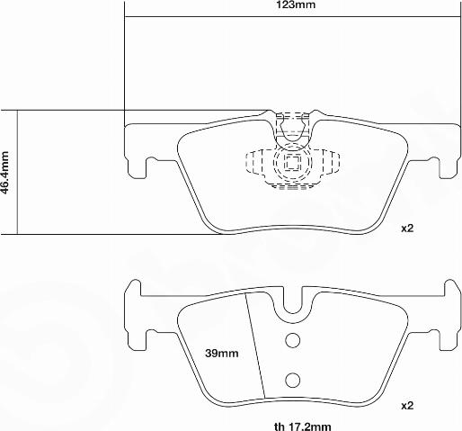 Brembo 07.B315.75 - Комплект высокоэффективных тормозных колодок autospares.lv