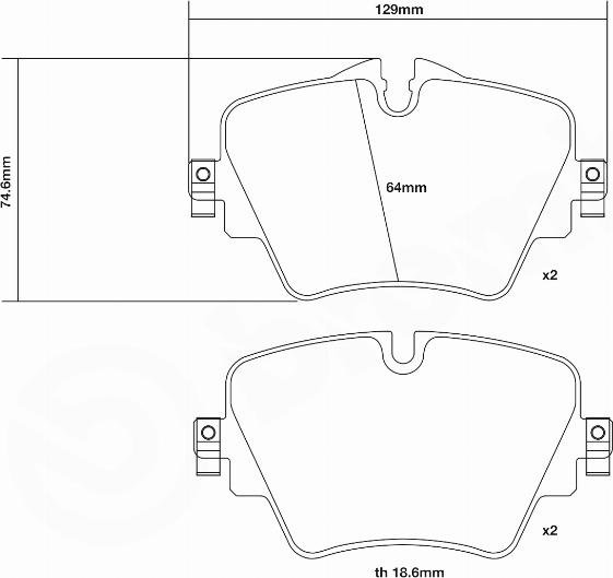 Brembo 07.D435.43 - Комплект высокоэффективных тормозных колодок autospares.lv