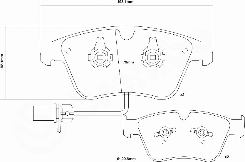 Brembo 07.D435.54 - Комплект высокоэффективных тормозных колодок autospares.lv