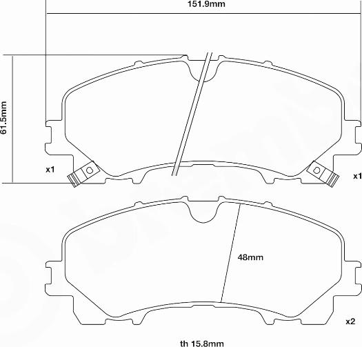 Brembo 07.D435.58 - Комплект высокоэффективных тормозных колодок autospares.lv