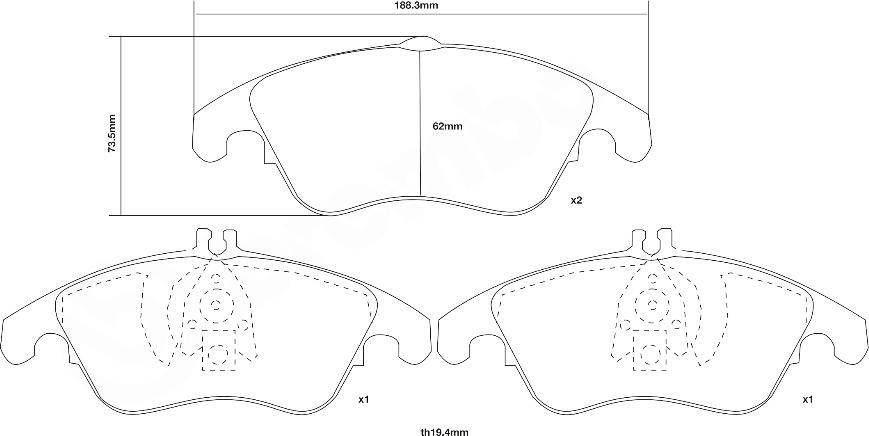 Brembo 07.D435.08 - Комплект высокоэффективных тормозных колодок autospares.lv