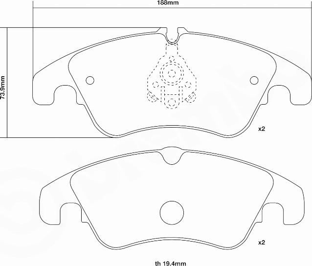 Brembo 07.D435.21 - Комплект высокоэффективных тормозных колодок autospares.lv