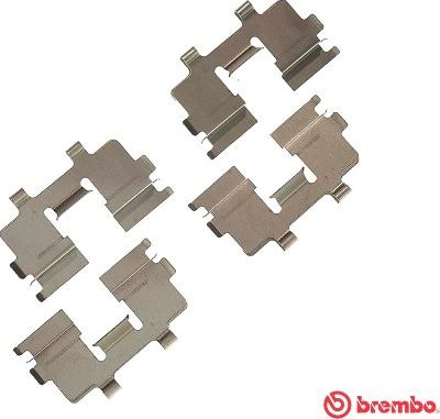 Brembo A 02 287 - Комплектующие для колодок дискового тормоза autospares.lv