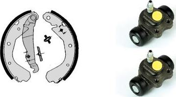 Brembo H 59 014 - Комплект тормозных колодок, барабанные autospares.lv