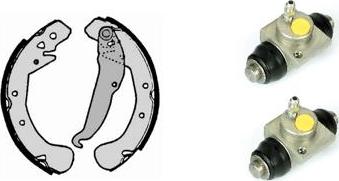 Brembo H 59 038 - Комплект тормозных колодок, барабанные autospares.lv