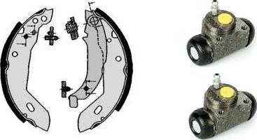 Brembo H 61 061 - Комплект тормозных колодок, барабанные autospares.lv