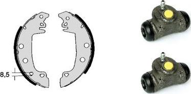 Brembo H 61 039 - Комплект тормозных колодок, барабанные autospares.lv