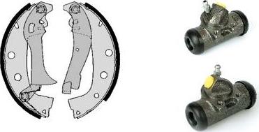 Brembo H 68 004 - Комплект тормозных колодок, барабанные autospares.lv