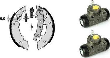 Brembo H 68 008 - Комплект тормозных колодок, барабанные autospares.lv