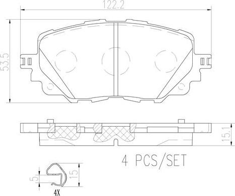 Brembo P49054N - Тормозные колодки, дисковые, комплект autospares.lv