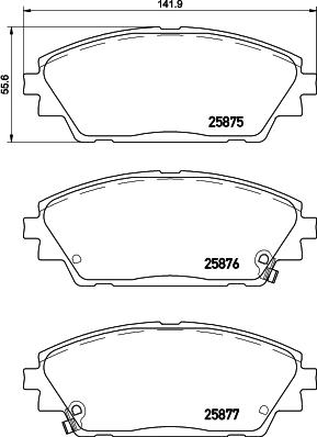 Brembo P 49 050 - Тормозные колодки, дисковые, комплект autospares.lv