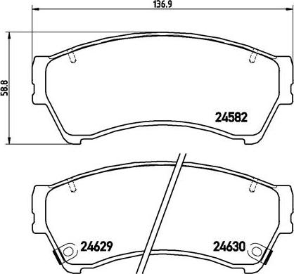 Brembo P 49 039 - Тормозные колодки, дисковые, комплект autospares.lv