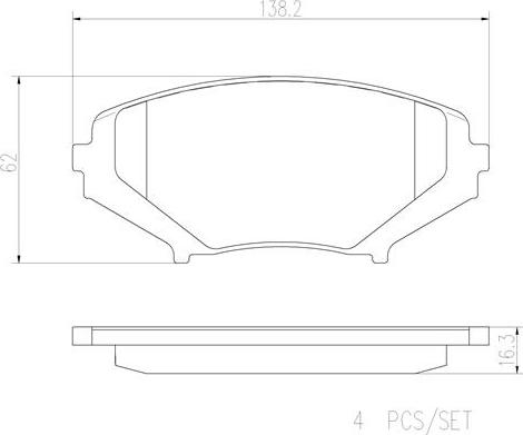 Brembo P49034N - Тормозные колодки, дисковые, комплект autospares.lv