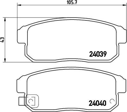 Brembo P 49 035 - Тормозные колодки, дисковые, комплект autospares.lv