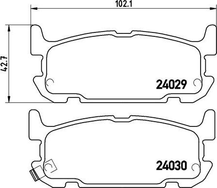 Brembo P 49 031 - Тормозные колодки, дисковые, комплект autospares.lv