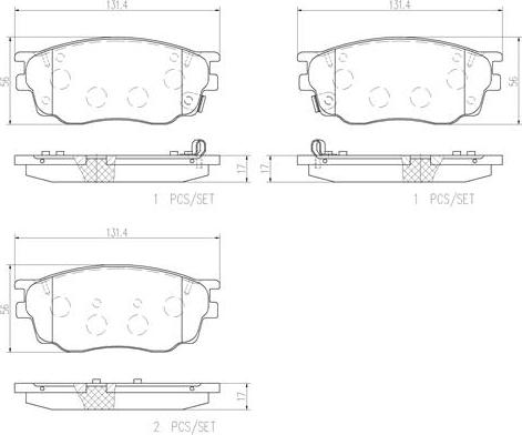 Brembo P49033N - Тормозные колодки, дисковые, комплект autospares.lv