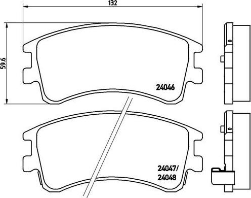 Brembo P 49 032 - Тормозные колодки, дисковые, комплект autospares.lv