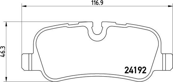 Brembo P 44 019 - Тормозные колодки, дисковые, комплект autospares.lv