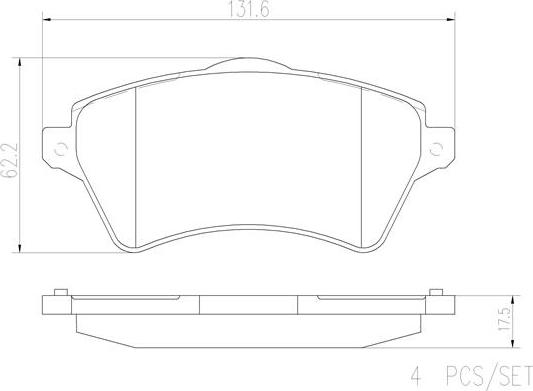 Brembo P44011N - Тормозные колодки, дисковые, комплект autospares.lv