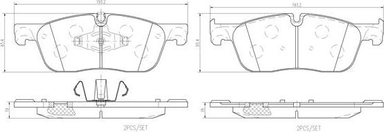 Brembo P44026N - Тормозные колодки, дисковые, комплект autospares.lv