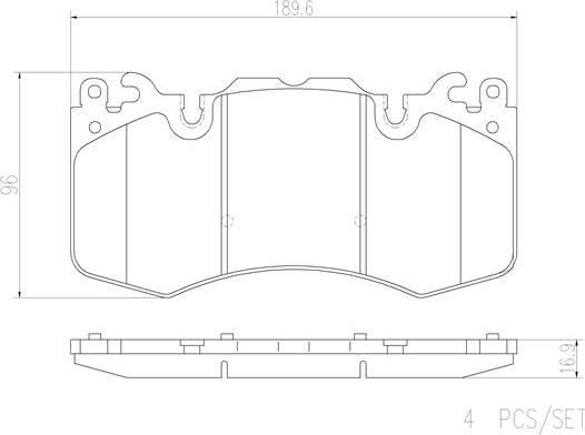 Brembo P44023N - Тормозные колодки, дисковые, комплект autospares.lv