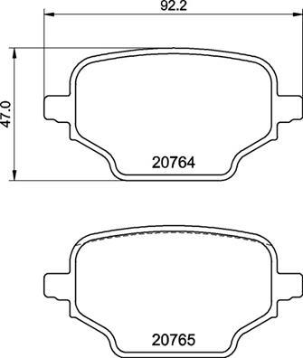 Brembo P 59 098 - Тормозные колодки, дисковые, комплект autospares.lv