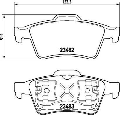 Brembo P 59 044 - Тормозные колодки, дисковые, комплект autospares.lv