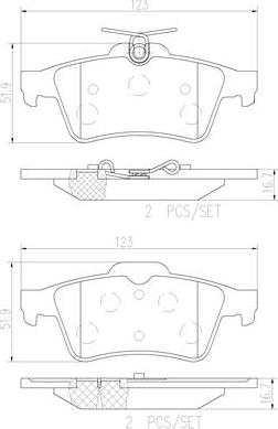 Brembo P59042N - Тормозные колодки, дисковые, комплект autospares.lv