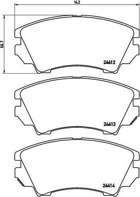 Brembo P 59 055 - Тормозные колодки, дисковые, комплект autospares.lv