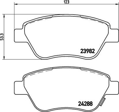 Brembo P 59 051X - Тормозные колодки, дисковые, комплект autospares.lv