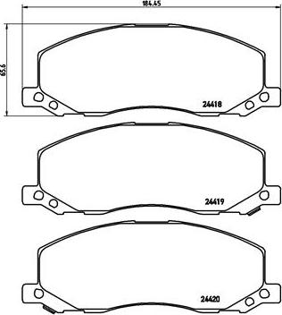 Brembo P 59 058 - Тормозные колодки, дисковые, комплект autospares.lv