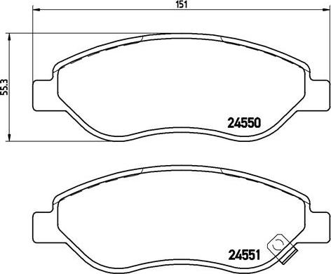 Brembo P 59 053 - Тормозные колодки, дисковые, комплект autospares.lv