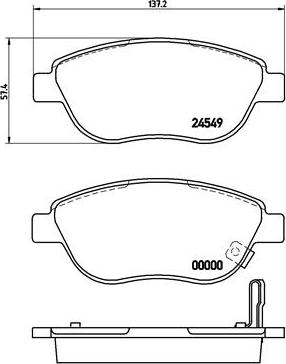 Brembo P 59 052 - Тормозные колодки, дисковые, комплект autospares.lv