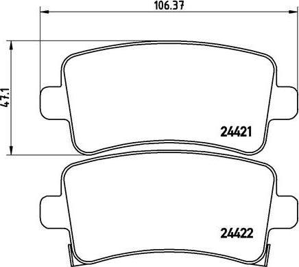 Brembo P 59 060 - Тормозные колодки, дисковые, комплект autospares.lv