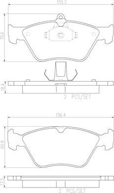 Brembo P59019N - Тормозные колодки, дисковые, комплект autospares.lv