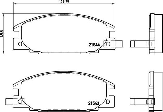 Brembo P 59 015 - Тормозные колодки, дисковые, комплект autospares.lv