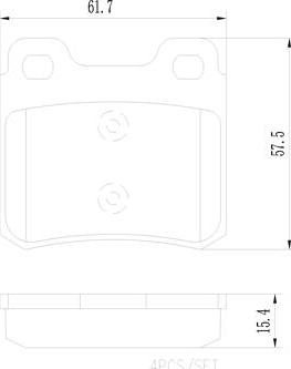 Brembo P59018N - Тормозные колодки, дисковые, комплект autospares.lv