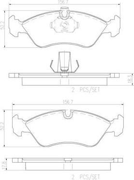 Brembo P59017N - Тормозные колодки, дисковые, комплект autospares.lv