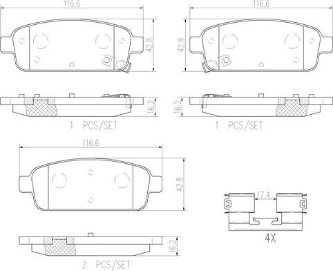 Brembo P59080N - Тормозные колодки, дисковые, комплект autospares.lv