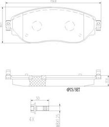 Brembo P59082N - Тормозные колодки, дисковые, комплект autospares.lv