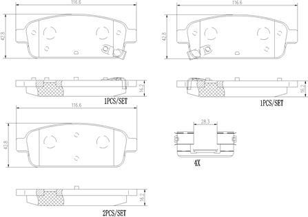 Brembo P59087N - Тормозные колодки, дисковые, комплект autospares.lv