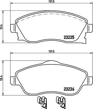 Brembo P 59 036 - Тормозные колодки, дисковые, комплект autospares.lv