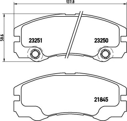 Brembo P 59 033 - Тормозные колодки, дисковые, комплект autospares.lv