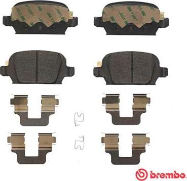 Brembo P 59 037 - Тормозные колодки, дисковые, комплект autospares.lv