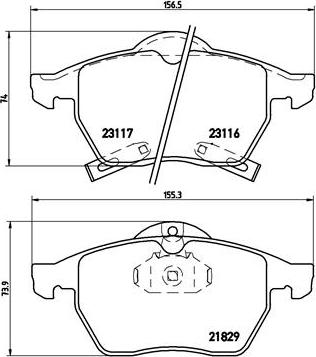 Brembo P 59 029 - Тормозные колодки, дисковые, комплект autospares.lv