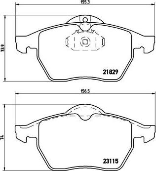 Brembo P 59 022 - Тормозные колодки, дисковые, комплект autospares.lv